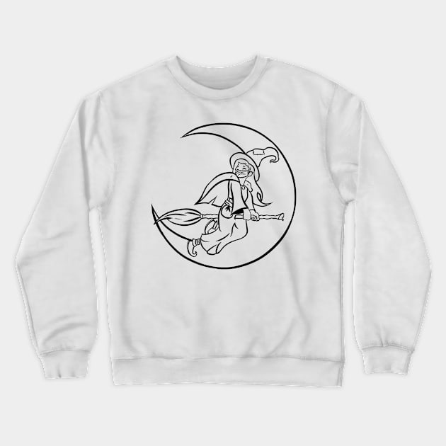 Quarantine Witch Halloween Crewneck Sweatshirt by HHT